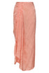 Myanmar Silk Jacquard Midi Skirt / Peach