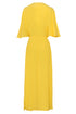 Perla del Sol Silk Midi Dress / Yellow