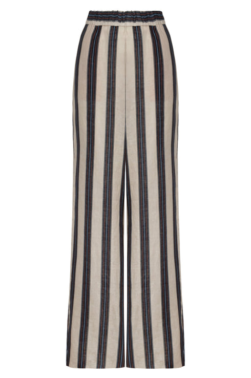 San Benito Linen Pants / Navy Stripes