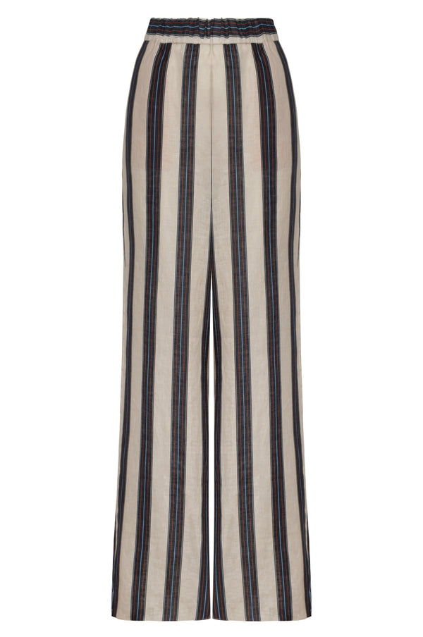 San Benito Linen Pants / Navy Stripes