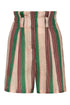 San Camilo Linen Short / Green Artisanal Stripes