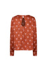 Sevilla Jacquard Blouse / Terra Polka Palms