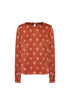 Sevilla Jacquard Blouse / Terra Polka Palms
