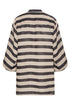 Simona Linen Maxi Shirt / Navy Stripes