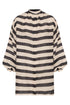 Simona Linen Maxi Shirt / Navy Stripes