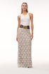 Carlota Palms Sequined Maxi Skirt / Silver