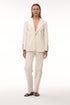 Santo Tomas Embroidered Canvas Blazer / Ivory