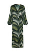 Tertulia Silk Jacquard Maxi Dress / Green Brushed