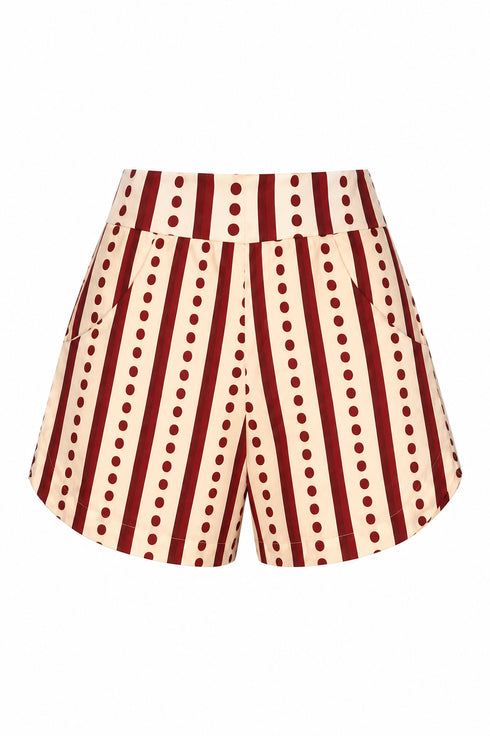 Tomaso Linen Short / Red Stripes