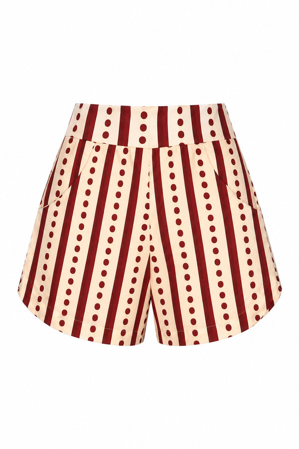 Tomaso Linen Short / Red Stripes
