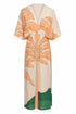 Topacio Linen Midi Tunic Dress / Peach Palms