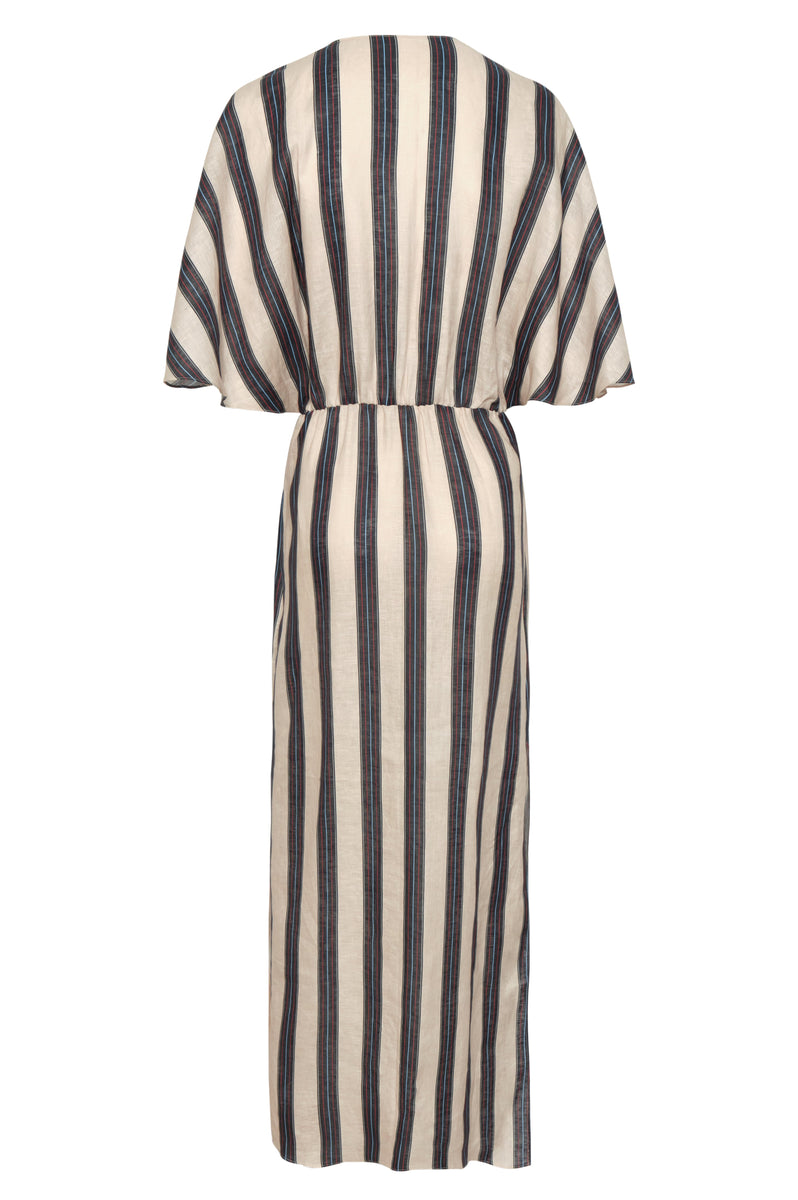Navy Stripes Linen Tunic Dress