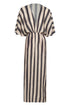 Topacio Linen Midi Tunic Dress / Navy Stripes