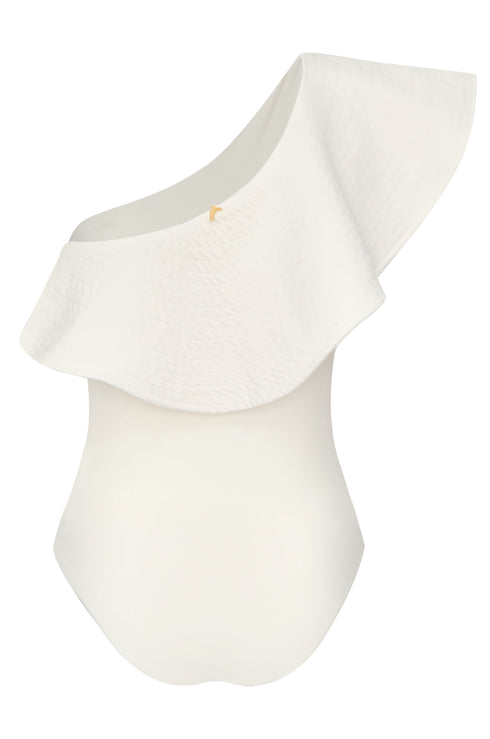 Tucan Embroidered One Piece / Ivory