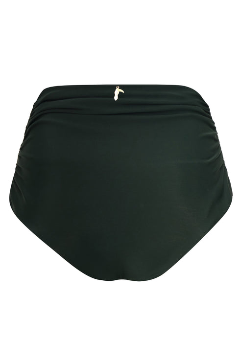 Victoria Embroidered Bottom / Dark Green - Ivory