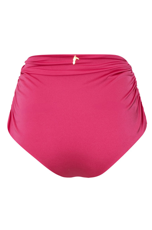 Victoria Embroidered Bottom / Shiny Fuchsia - Wine