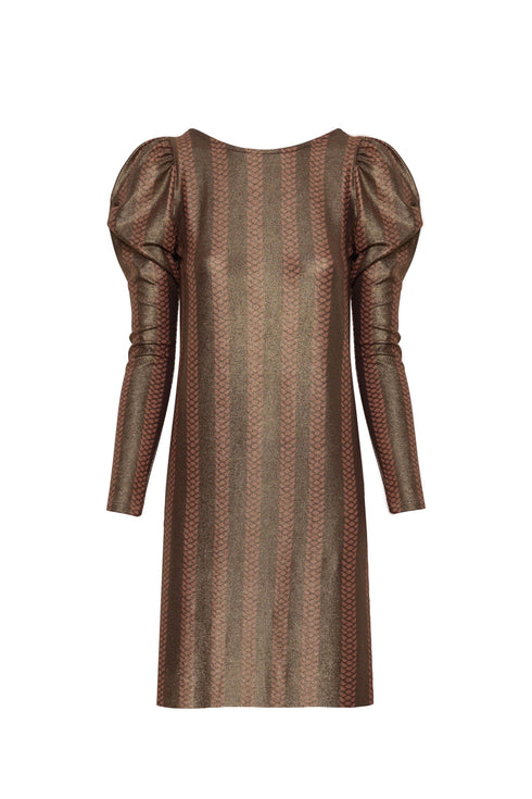 Saberia Jersey Mini Dress / Gold