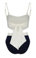 Pestana Embroidered One Piece / Navy - Ivory