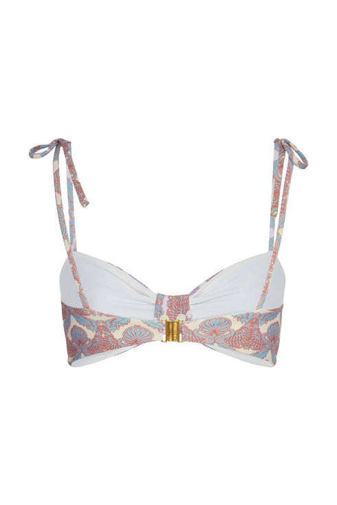 San Miguel Top / Sky Blue Ornaments - Ivory