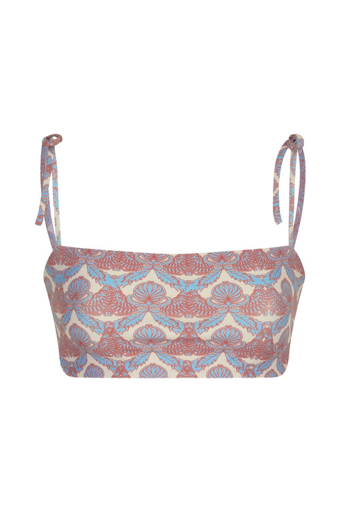 San Miguel Top / Sky Blue Ornaments - Ivory