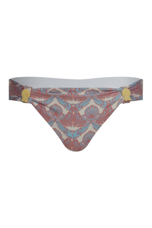 Sunset Bottom / Sky Blue Ornaments - Ivory