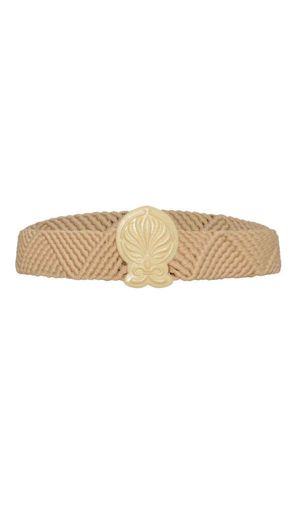 Costa Dorada Braided Belt / Nude