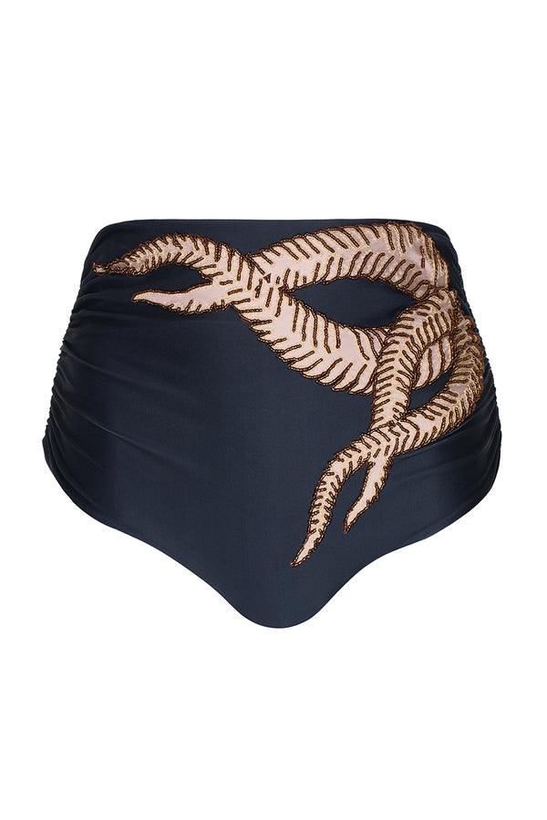 Victoria Vintage Bottom Embroidered / Blue Leaf