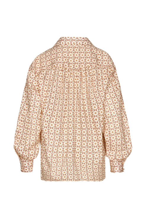 Barnes Cotton Bio Shirt / Beige May Flower