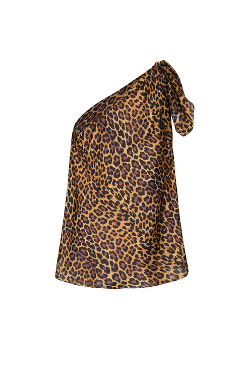 Myanmar Cotton Silk Top / Jaguar Print