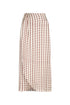 Amaime Satin Silk Midi Skirt / Ivory Wine Seeds