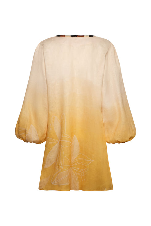 San Marco Linen Mini Dress / Yellow