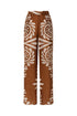 San Benito Cotton Silk Pants / Brown Arabesque