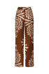 San Benito Cotton Silk Pants / Brown Arabesque