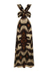 Santo Tomás Martellato Silk Dress / Brown Ikat