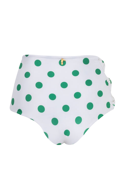 Tejada Vintage Bottom / Green Polka - Ivory