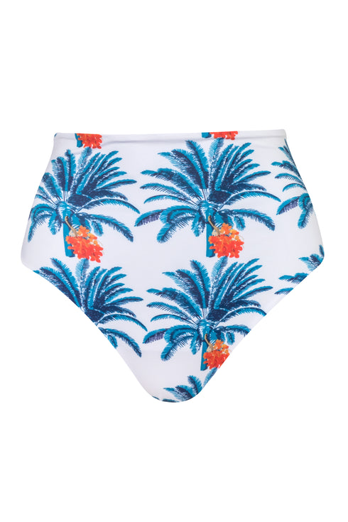 Niche Vintage Bottom / White Blue Palms - Ivory