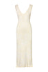 Isa Knit Cotton Jacquard Midi Dress / Ivory Maxi white Flowers
