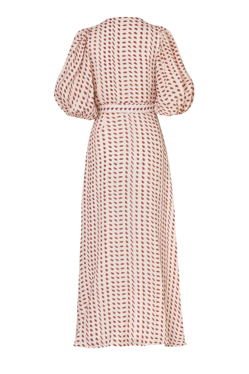 Guayacan Silk Blouse / Ivory Wine Seeds