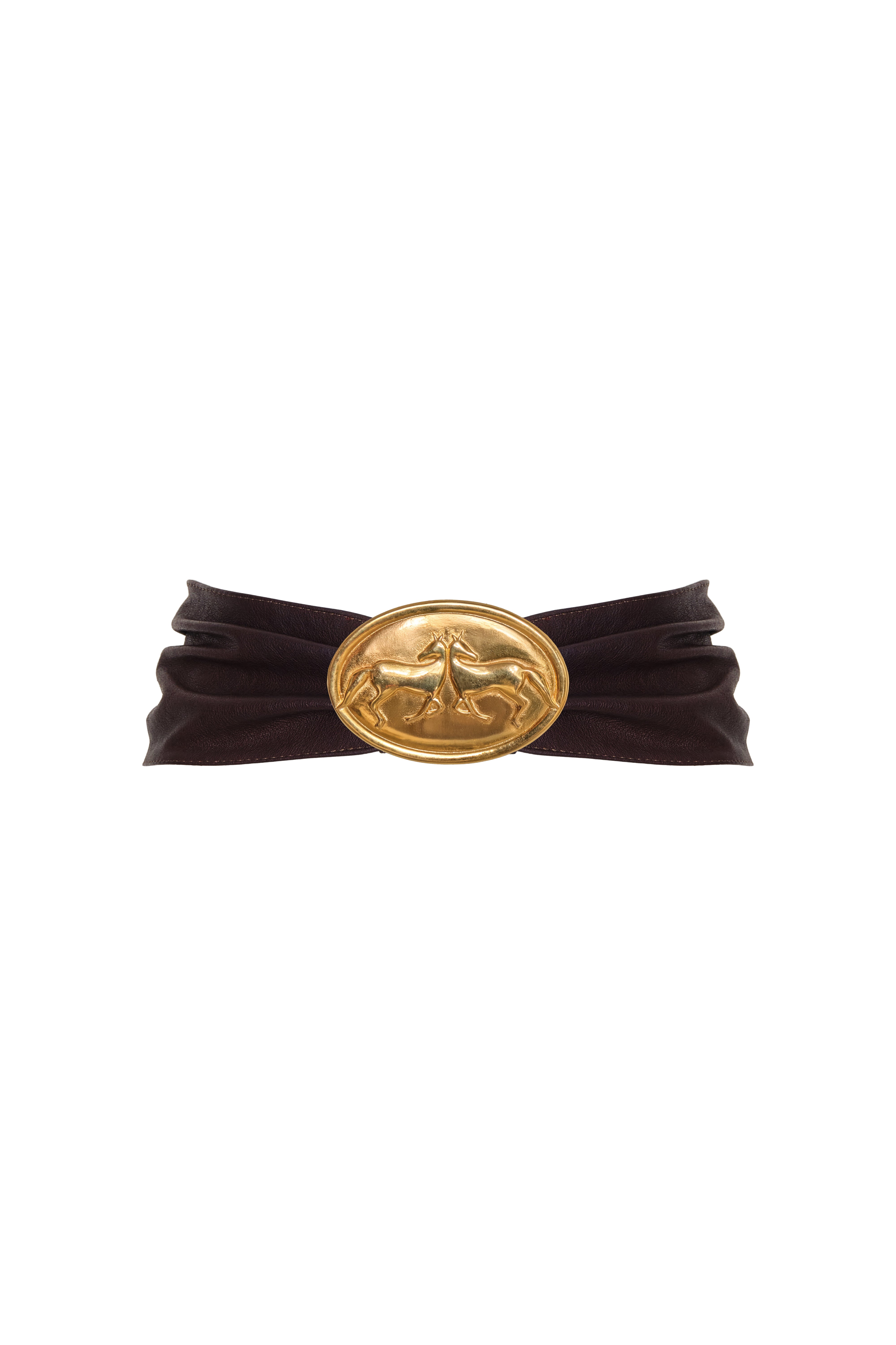 NEW JUAN DE DIOS galope leather belt in brown horse M – Tagged  main image 2