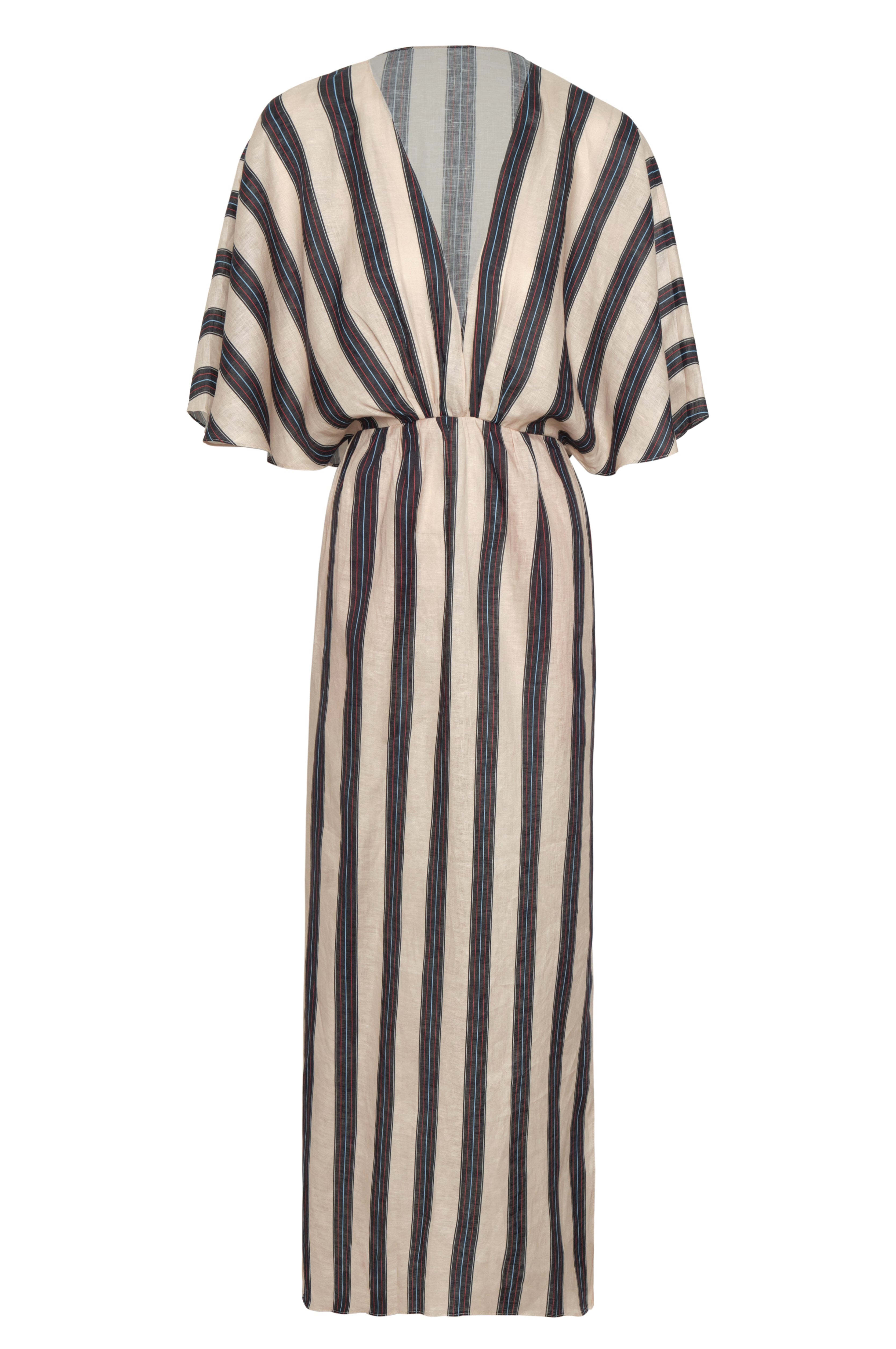 Navy Stripes Linen Tunic Dress